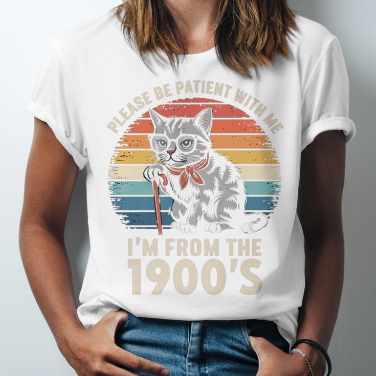 Please Be Patient With Me I'm From The 1900s Cat Premium Unisex Jersey T-Shirt