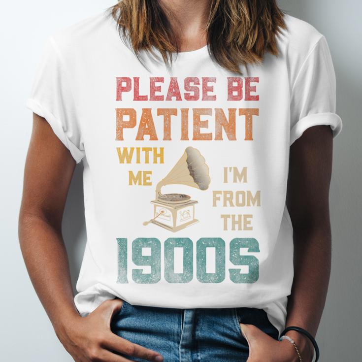 Please Be Patient With Me I'm From The 1900s Cool Gramophone Premium Unisex Jersey T-Shirt