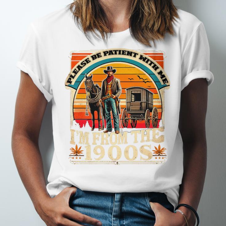Please Be Patient With Me I'm From The 1900s Cowboy Premium Unisex Jersey T-Shirt Please Be Patient With Me I'm From The 1900s Cowboy Premium Unisex Jersey T-Shirt