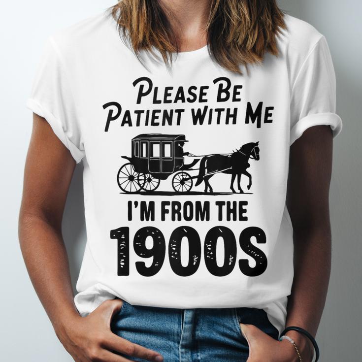 Please Be Patient With Me I'm From The 1900s Dad Joke Saying Unisex Jersey T-Shirt Please Be Patient With Me I'm From The 1900s Dad Joke Saying Unisex Jersey T-Shirt