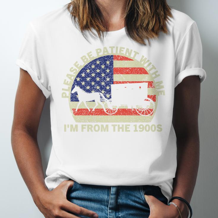 Please Be Patient With Me I'm From The 1900s Dad Vintage Premium Unisex Jersey T-Shirt