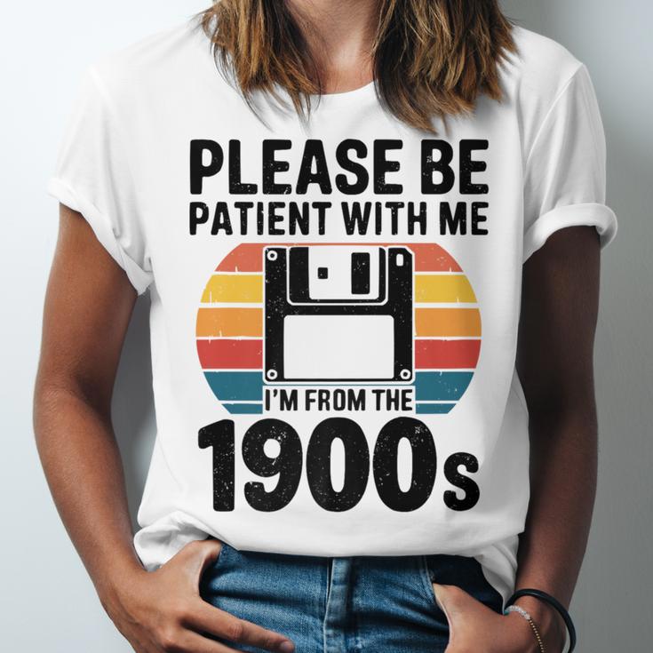 Please Be Patient With Me I'm From The 1900s Floppy Disk Premium Unisex Jersey T-Shirt