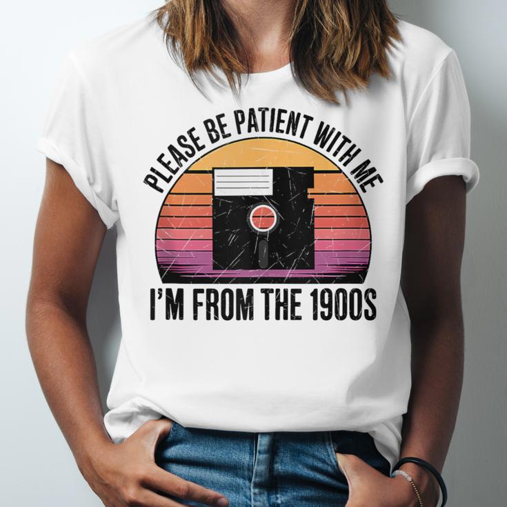 Please Be Patient With Me I'm From The 1900s Floppy Disk Unisex Jersey T-Shirt