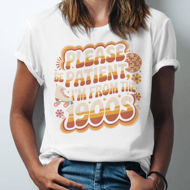 Please Be Patient I'm From The 1900s Groovy Women Premium Unisex Jersey T-Shirt