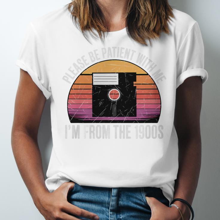 Please Be Patient With Me I'm From The 1900s PC Floppy Disk Premium Tri-Blend Unisex Jersey T-Shirt