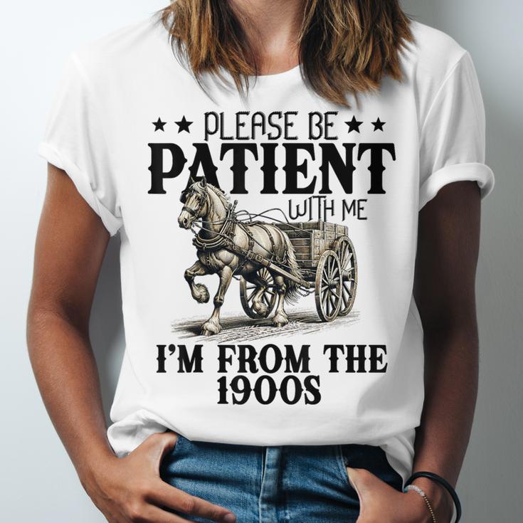 Please Patient I'm From The 1900s Quote Vintage Horse Unisex Jersey T-Shirt