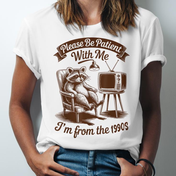 Please Be Patient With Me I'm From The 1900s Raccoon Vintage Unisex Jersey T-Shirt
