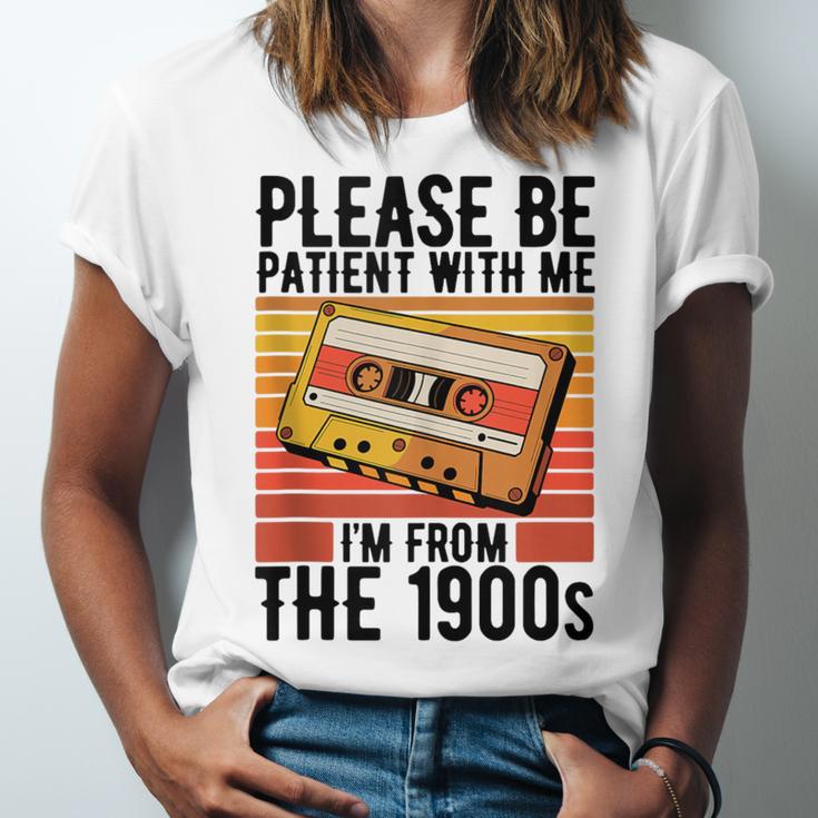 Please Be Patient With Me I'm From The 1900s Retro Birthday Unisex Jersey T-Shirt