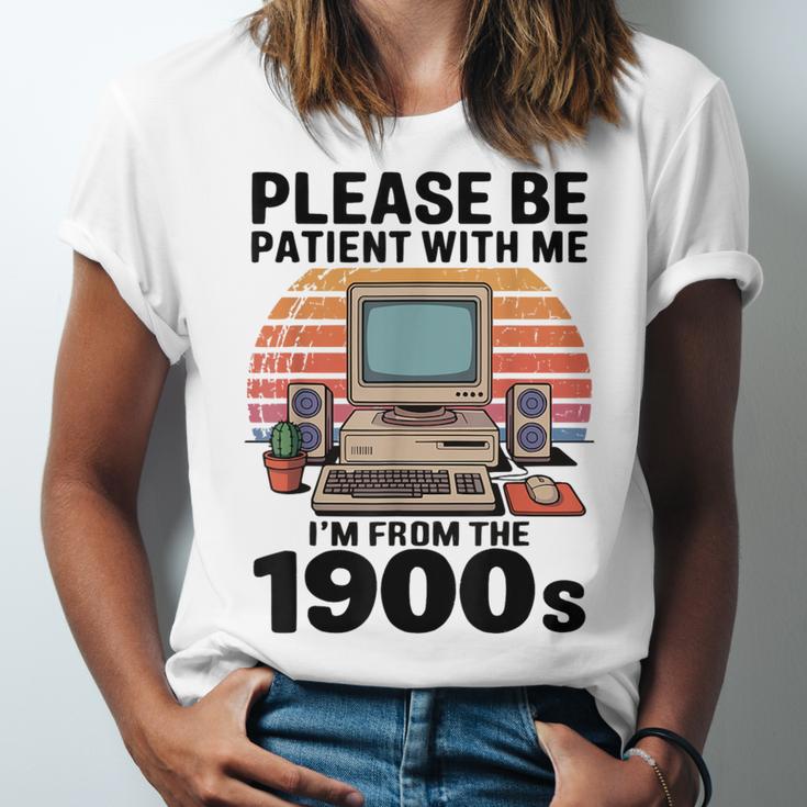 Please Be Patient I'm From The 1900s Retro Computer Geek Unisex Jersey T-Shirt