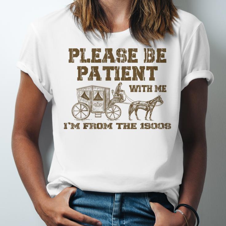 Please Be Patient With Me I'm From The 1900s Retro Horse Unisex Jersey T-Shirt
