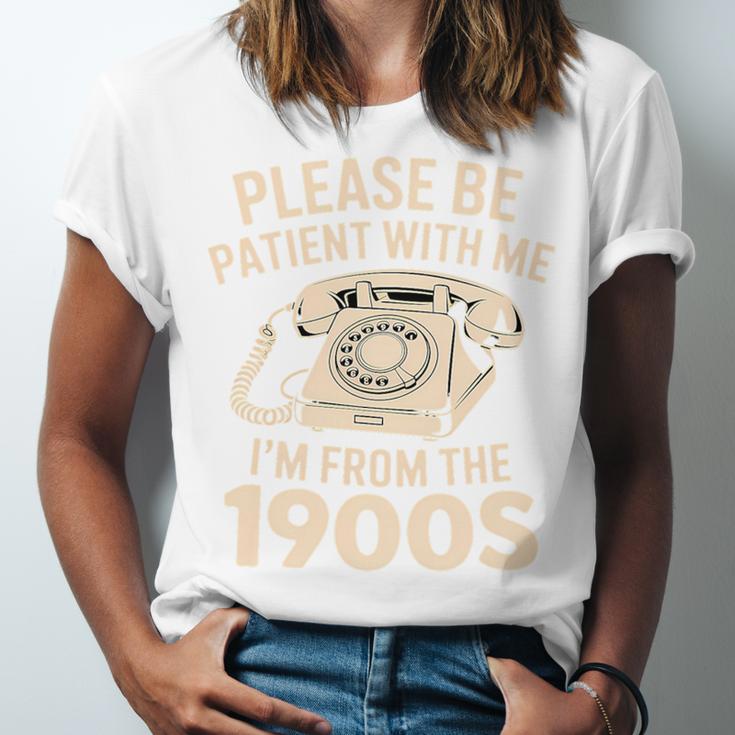 Please Be Patient With Me I'm From The 1900s Retro Humor Premium Tri-Blend Unisex Jersey T-Shirt
