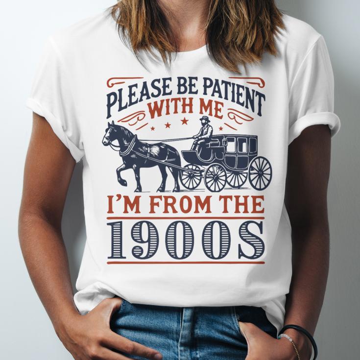 Please Be Patient With Me I'm From The 1900s Retro Nostalgic Premium Unisex Jersey T-Shirt