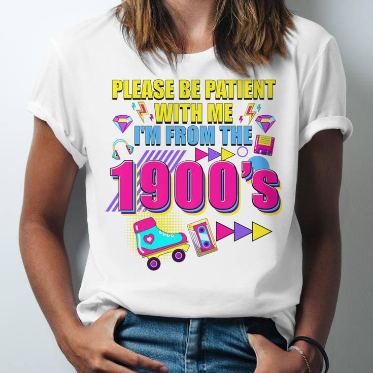 Please Be Patient With Me I'm From The 1900s Retro Vibes Premium Unisex Jersey T-Shirt