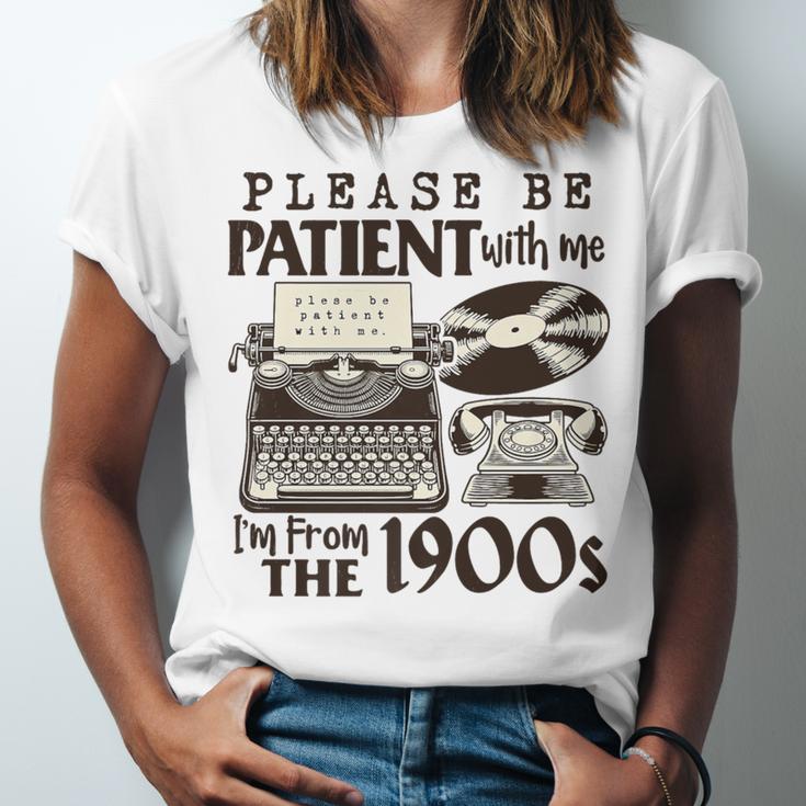 Please Be Patient I'm From The 1900s Retro Vintage Theme Premium Unisex Jersey T-Shirt