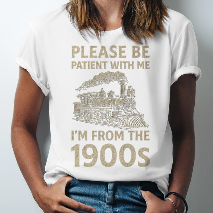 Please Be Patient With Me I'm From The 1900s Steam Train Premium Unisex Jersey T-Shirt