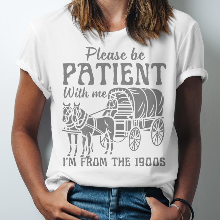 Please Be Patient With Me I'm From The 1900s Vintage 1900s Premium Tri-Blend Unisex Jersey T-Shirt