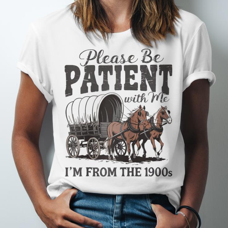 Please Be Patient With Me I'm From The 1900s Vintage Raglan Baseball Tee Unisex Jersey T-Shirt