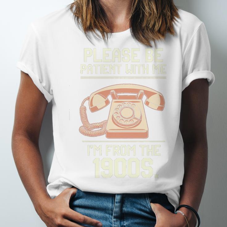 Please Be Patient With Me I'm From The 1900s Vintage Retro Premium Tri-Blend Unisex Jersey T-Shirt