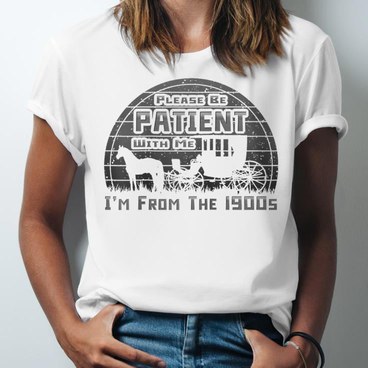 Please Be Patient With Me I'm From The 1900s Vintage Retro Raglan Baseball Tee Unisex Jersey T-Shirt