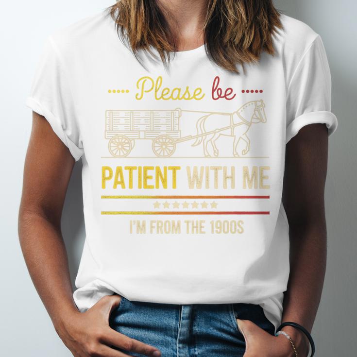 Please Be Patient With Me I'm From The 1900s Vintage Sarcasm Premium Unisex Jersey T-Shirt Please Be Patient With Me I'm From The 1900s Vintage Sarcasm Premium Unisex Jersey T-Shirt
