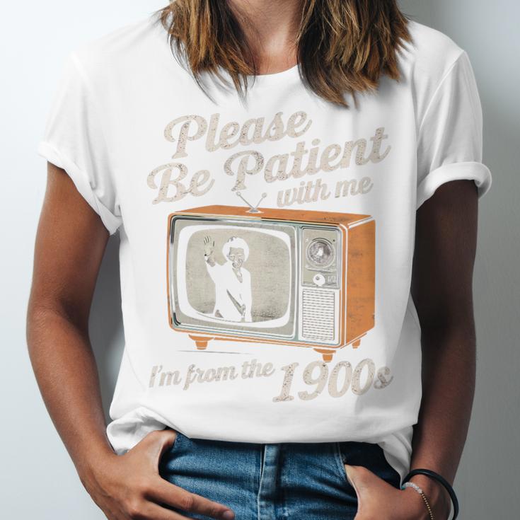 Please Be Patient With Me I'm From The 1900s Vintage TV Premium Unisex Jersey T-Shirt