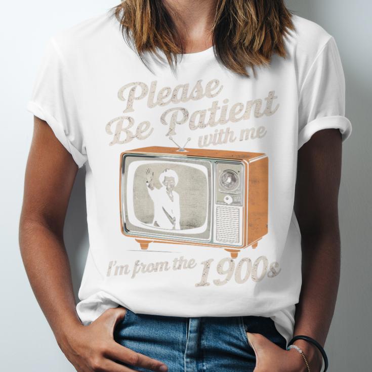 Please Be Patient With Me I'm From The 1900s Vintage TV Unisex Jersey T-Shirt Please Be Patient With Me I'm From The 1900s Vintage TV Unisex Jersey T-Shirt