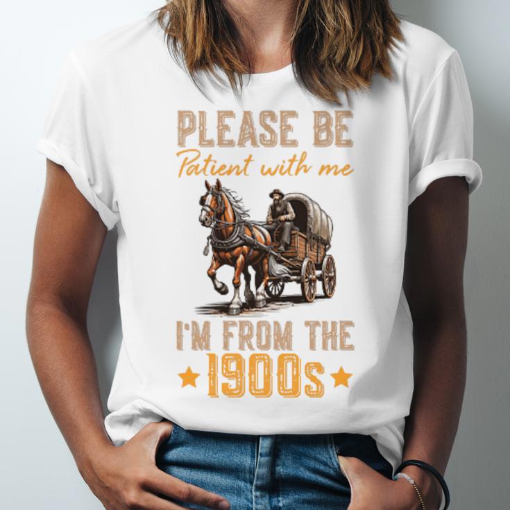 Please Be Patient With Mee I'm From The 1900s Minimalist Premium Unisex Jersey T-Shirt Please Be Patient With Mee I'm From The 1900s Minimalist Premium Unisex Jersey T-Shirt