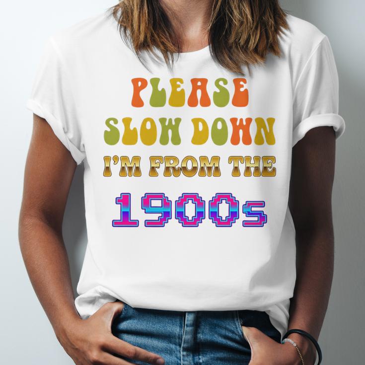 Please Slow Down I'm From The 1900s Retro Vintage 70 Premium Tri-Blend Unisex Jersey T-Shirt