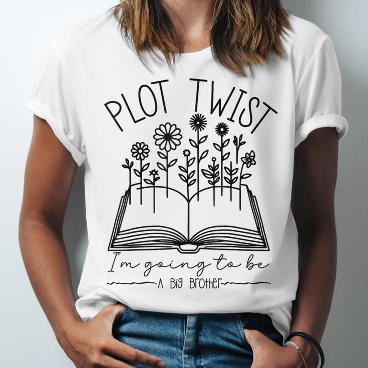 Plot Twist I'm Going To Be A Big Brothers Literary Book Boys Unisex Jersey T-Shirt