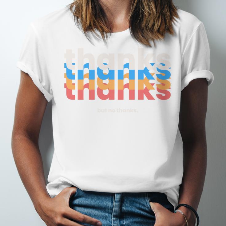 Polite Introvert Thanks But No Thanks Retro Graphic Unisex Jersey T-Shirt Polite Introvert Thanks But No Thanks Retro Graphic Unisex Jersey T-Shirt