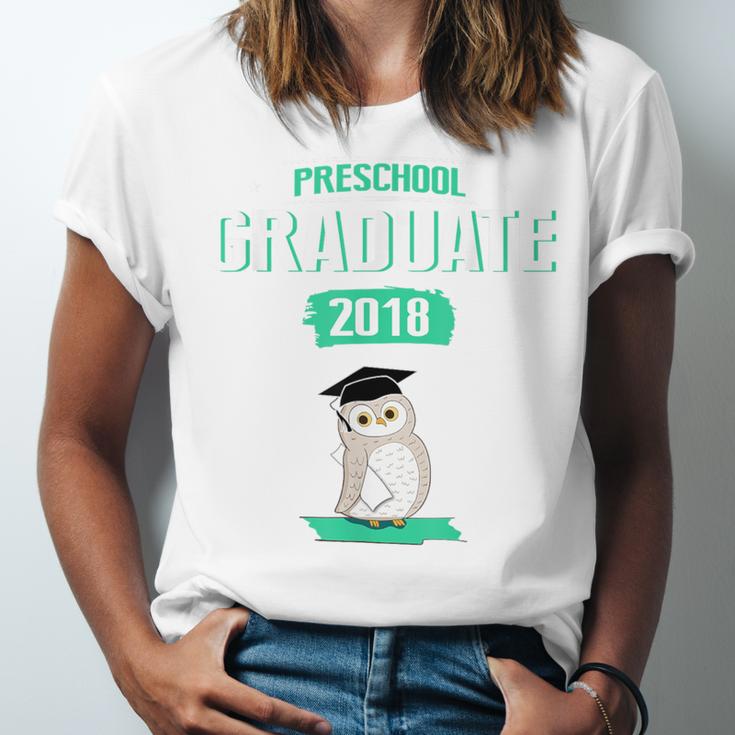 Pre K Graduation Shirt Cute Graduate 2018 Wise Owl Unisex Jersey T-Shirt