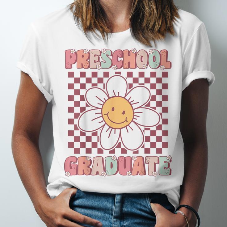Preschool Graduation Graduate Cute Groovy Last Day Of Pre K Unisex Jersey T-Shirt