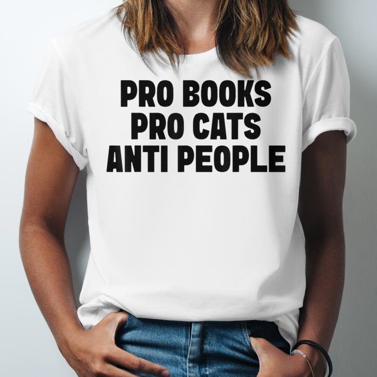 PRO Books PRO Cats Anti People Unisex Jersey T-Shirt PRO Books PRO Cats Anti People Unisex Jersey T-Shirt