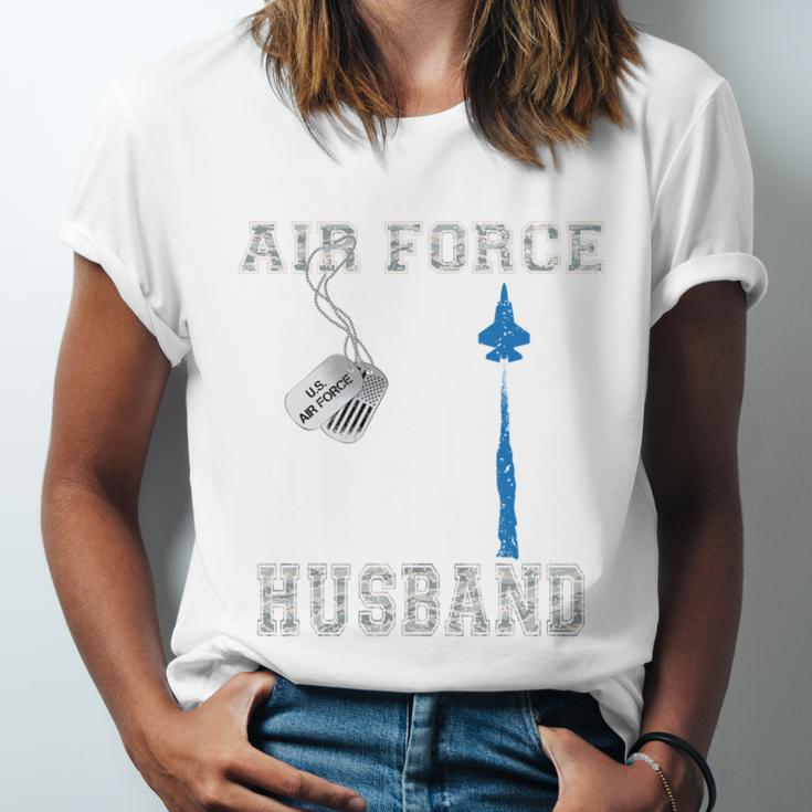 Proud Air Force Husband US Air Force Graduation Husband Unisex Jersey T-Shirt