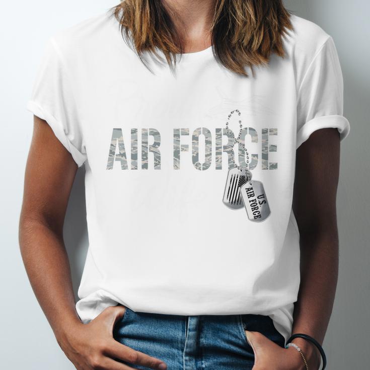 Proud Air Force Wife Air Force Graduation USAF Wife Unisex Jersey T-Shirt