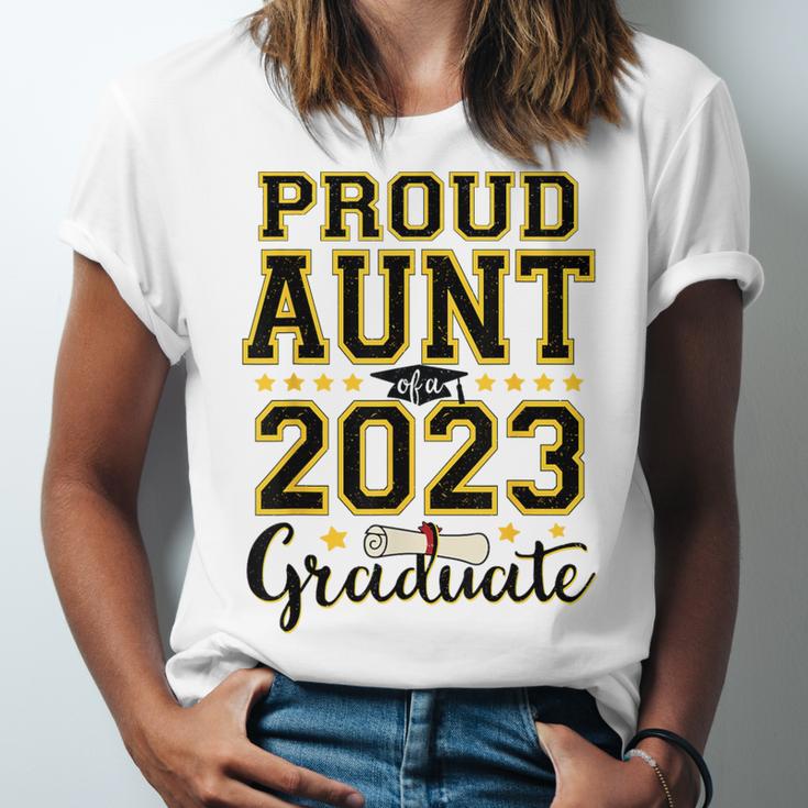 Proud Aunt Of A 2023 Graduate Family Matching Graduation Unisex Jersey T-Shirt