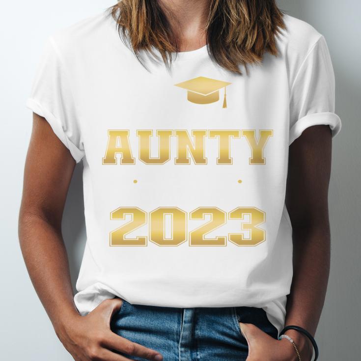 Proud Aunty Of 2023 Class MBA Graduate Family Graduation Unisex Jersey T-Shirt