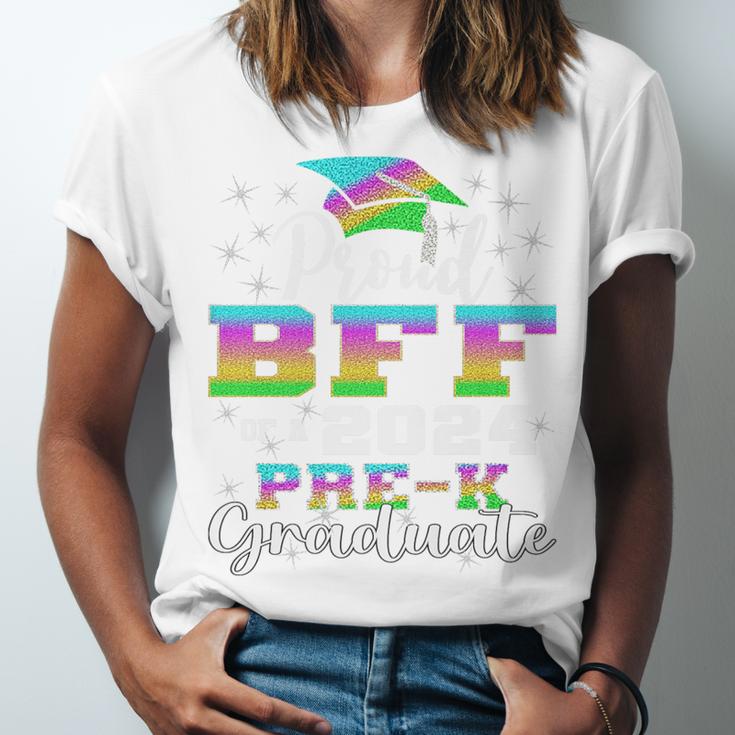 Proud Bff Of PreK School Graduate 2024 Graduation Bff Premium Unisex Jersey T-Shirt