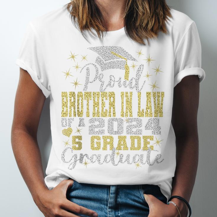 Proud Brother In Law Of 5th Grade Graduate 2024 Graduation Unisex Jersey T-Shirt