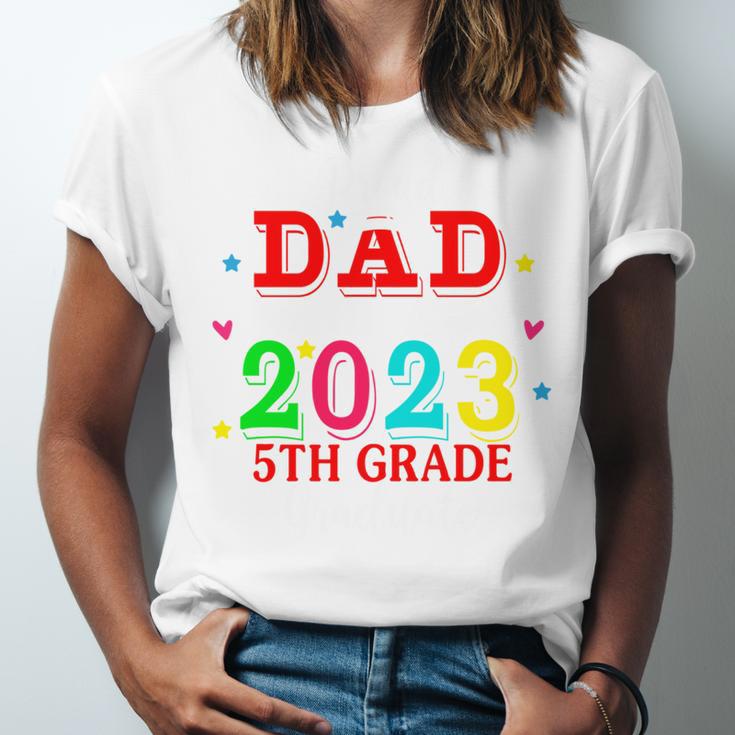 Proud Dad Of A 2023 5th Grade Graduate Graduation Family Unisex Jersey T-Shirt