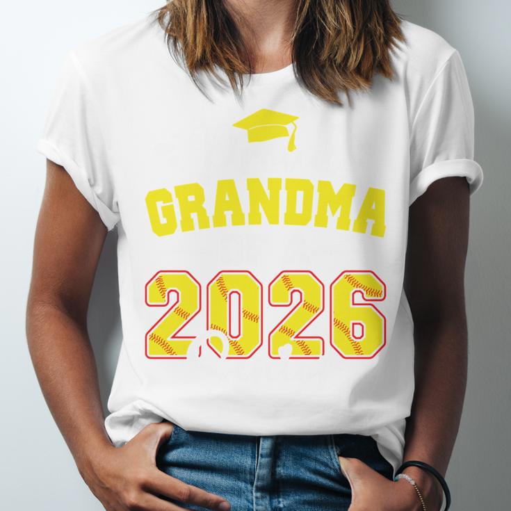 Proud Grandma Of A 2026 Senior Softball Graduation Matching Unisex Jersey T-Shirt