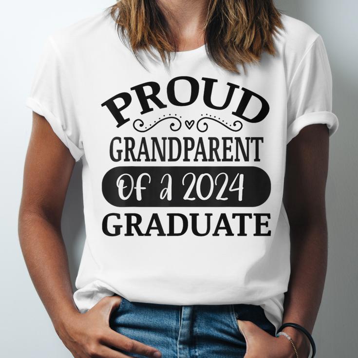 Proud Grandparent Of A Class Of 2024 Graduate Graduation Unisex Jersey T-Shirt