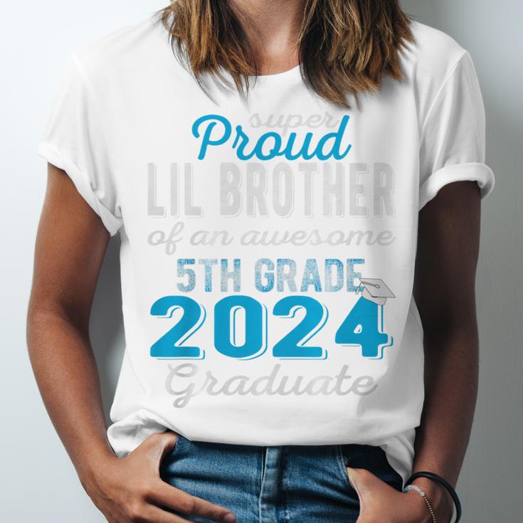 Proud Little Brother Of 5th Grade Graduate 2024 Graduation Premium Unisex Jersey T-Shirt