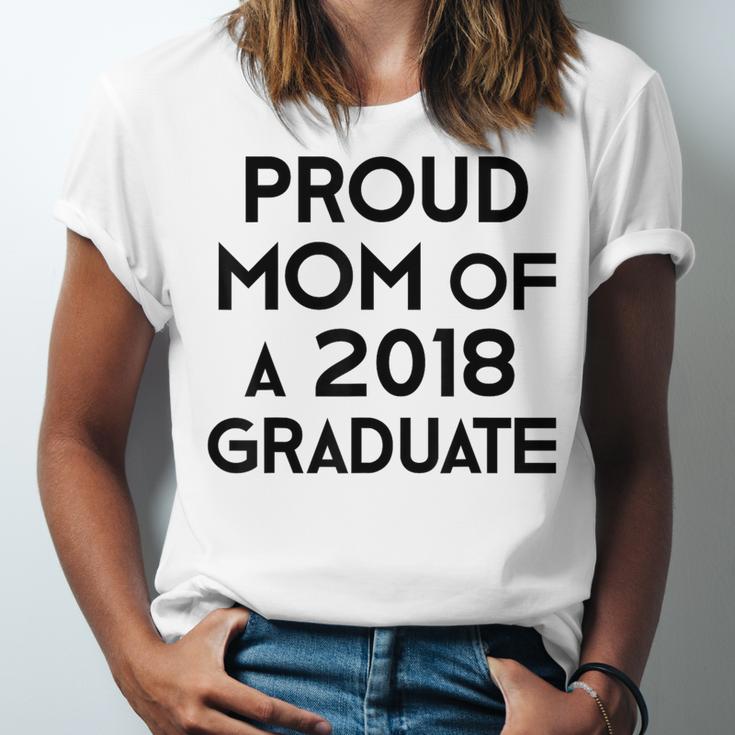 Proud Mom Of A 2018 Graduate Mama Graduation Unisex Jersey T-Shirt