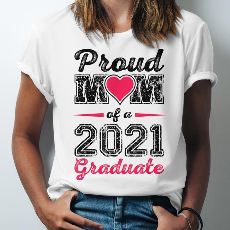 Proud Mom Of A 2021 Graduate Senior Graduation Unisex Jersey T-Shirt