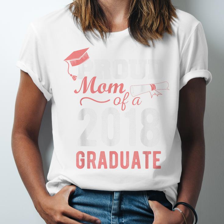 Proud Mom Of A Class 2018 Graduate Graduation Shirt Unisex Jersey T-Shirt