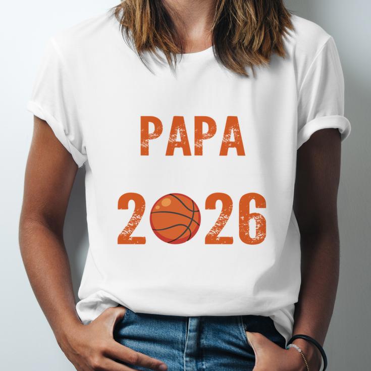 Proud PAPA Of 2026 Senior Basketball Student Graduation Unisex Jersey T-Shirt