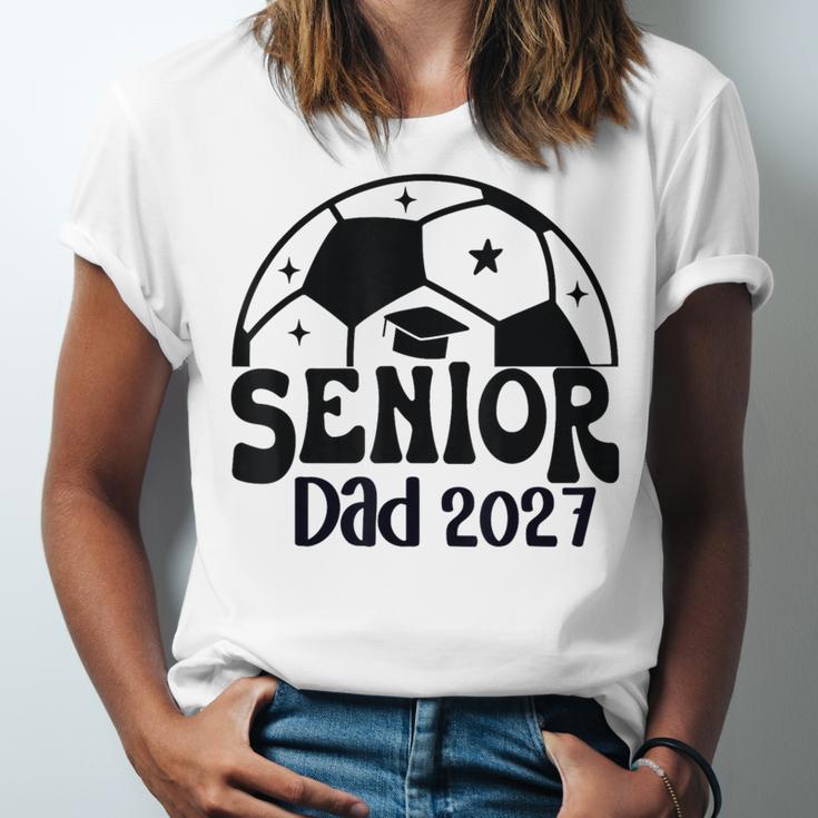 Proud Senior Dad Soccer Class Of 2027 Graduation Graduate Unisex Jersey T-Shirt
