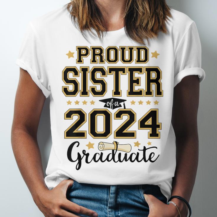 Proud Sister Of A 2024 Graduate Senior Graduation Unisex Jersey T-Shirt