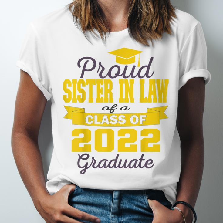 Proud Sister In Law Of 2022 Graduate Class 2022 Graduation Unisex Jersey T-Shirt